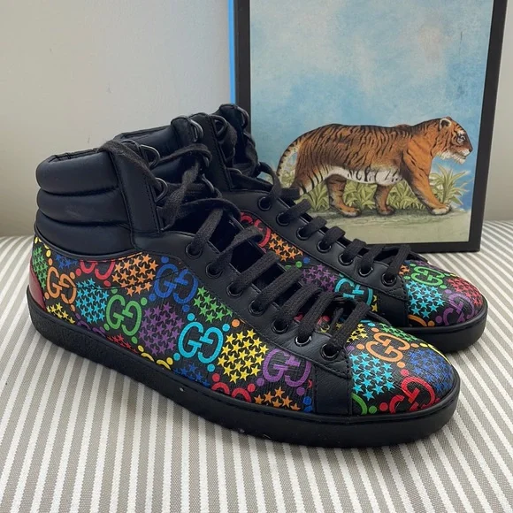 Gucci Shoes Gucci Mens Psychedelic High Top Sneakers Size It